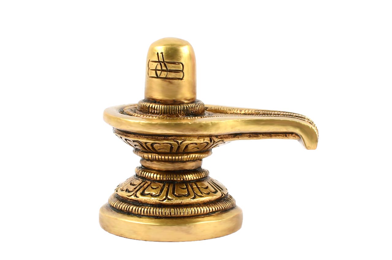 Brass Designer Shivling - Design II